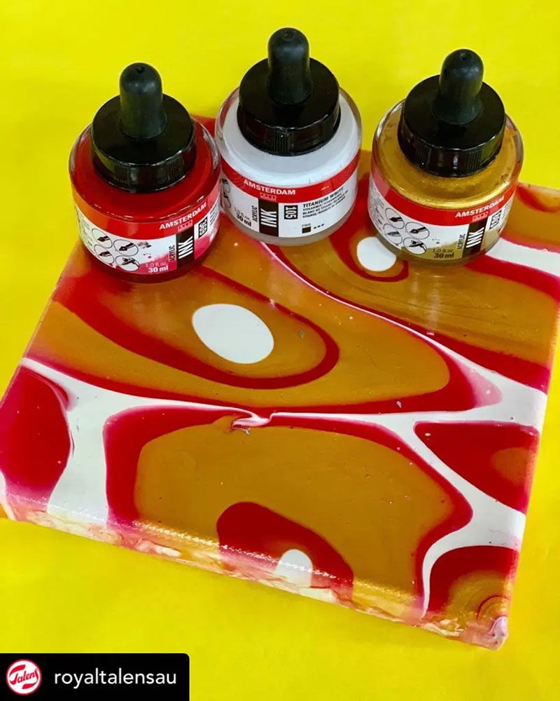 @royaltalensau with Amsterdam Acrylic Inks @royaltalensau with Amsterdam Acrylic Inks