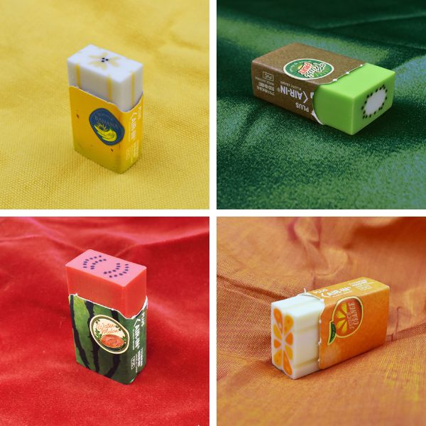 Air-In Plastic Eraser, Assorted Fruits Air-In Plastic Eraser, Assorted Fruits