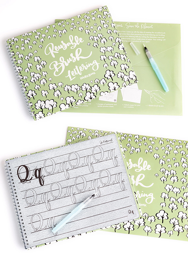 Reusable Brush Lettering Workbook by Zinnia Chen and Luis Chiang Reusable Brush Lettering Workbook by Zinnia Chen and Luis Chiang