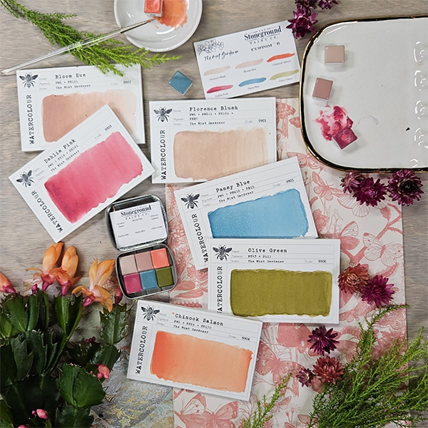 Stoneground Paint Co. Handmade Watercolor Half Pans Stoneground Paint Co. Handmade Watercolor Half Pans